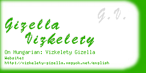 gizella vizkelety business card